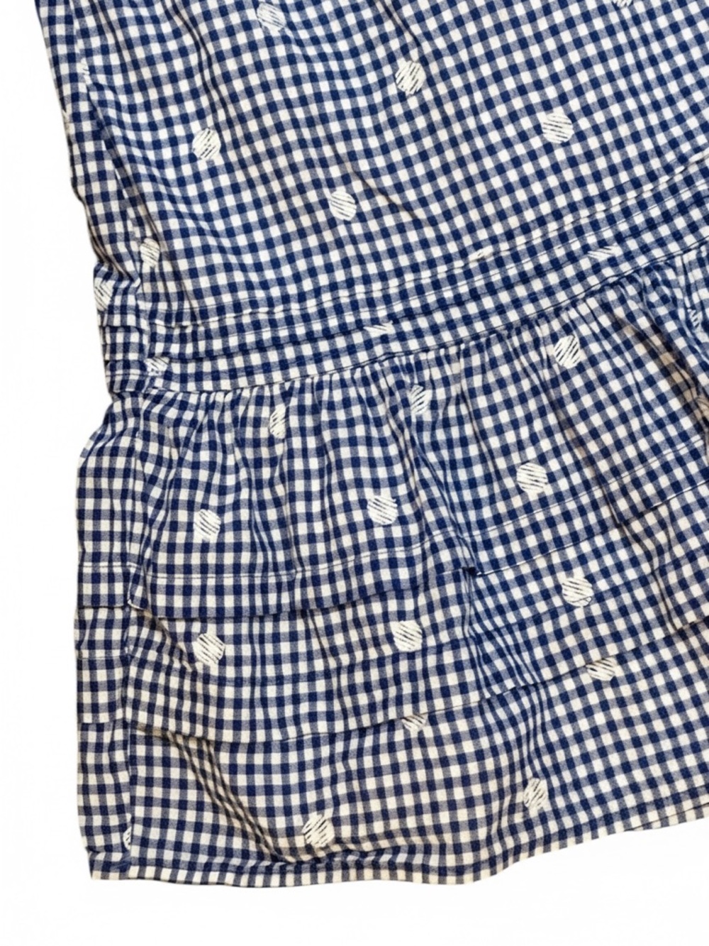 MADEWELL Gingham Ruffle Mini Skirt M Navy/White $89 Retail EUC - Picture 7 of 10